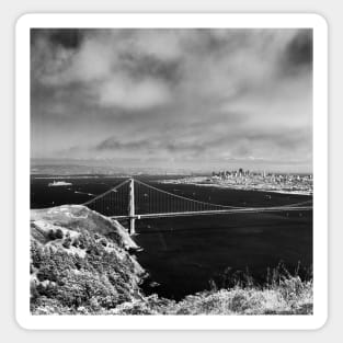 The View From Hawk Hill - 75th Anniversary of the Golden Gate Bridge Sticker